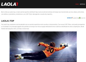 How laola1.top looks like on a tablet such as an iPad.