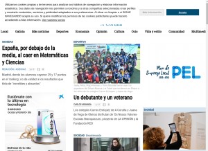 How laopinioncoruna.es looks like on a tablet such as an iPad.