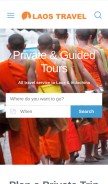 How laostravel.com looks like on a mobile device such as an iPhone.
