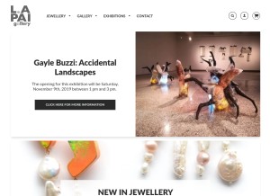 How lapaigallery.com looks like on a tablet such as an iPad.