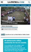 How lapatria.com looks like on a mobile device such as an iPhone.
