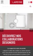 How lapeyre.fr looks like on a mobile device such as an iPhone.