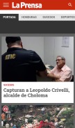 How laprensa.hn looks like on a mobile device such as an iPhone.
