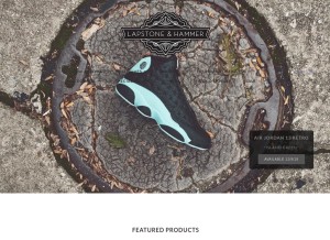 How lapstoneandhammer.com looks like on a tablet such as an iPad.