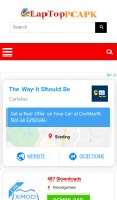 How laptoppcapk.com looks like on a mobile device such as an iPhone.