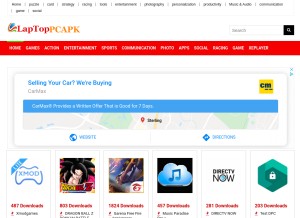 How laptoppcapk.com looks like on a tablet such as an iPad.