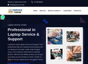 How laptopsservice.center looks like on a tablet such as an iPad.