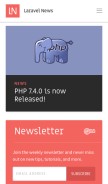 How laravel-news.com looks like on a mobile device such as an iPhone.