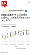 How larepublica.co looks like on a mobile device such as an iPhone.
