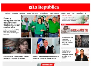 How larepublica.pe looks like on a tablet such as an iPad.