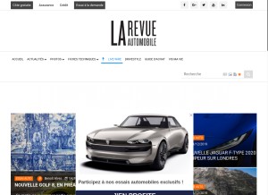 How larevueautomobile.com looks like on a tablet such as an iPad.