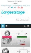 How largeststage.com looks like on a mobile device such as an iPhone.