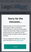 How largsandmillportnews.com looks like on a mobile device such as an iPhone.