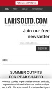 How larisoltd.com looks like on a mobile device such as an iPhone.