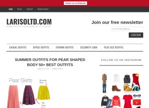 How larisoltd.com looks like on a tablet such as an iPad.