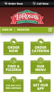 How larosas.com looks like on a mobile device such as an iPhone.
