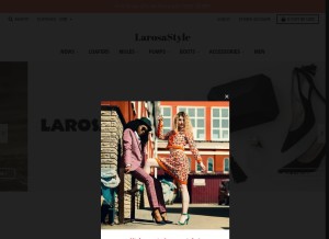 How larosastyle.com looks like on a tablet such as an iPad.