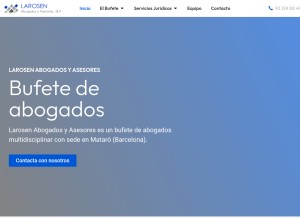 How larosen.es looks like on a tablet such as an iPad.
