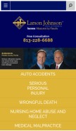 How larsonjohnsonlaw.com looks like on a mobile device such as an iPhone.