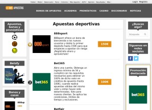 How lasapuestasdeas.com looks like on a tablet such as an iPad.