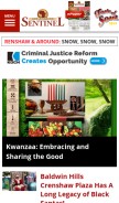How lasentinel.net looks like on a mobile device such as an iPhone.