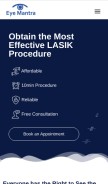How laserlasiksurgery.com looks like on a mobile device such as an iPhone.