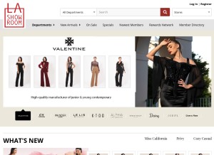 How lashowroom.com looks like on a tablet such as an iPad.