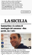 How lasicilia.it looks like on a mobile device such as an iPhone.