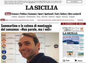 How lasicilia.it looks like on a tablet such as an iPad.