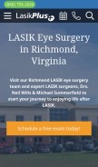 How lasikplus.com looks like on a mobile device such as an iPhone.