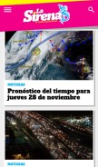 How lasirena.la looks like on a mobile device such as an iPhone.