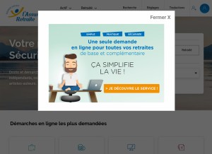How lassuranceretraite.fr looks like on a tablet such as an iPad.