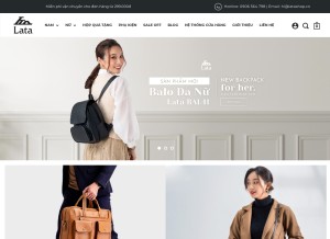 How latashop.com looks like on a tablet such as an iPad.