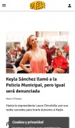 How lateja.cr looks like on a mobile device such as an iPhone.
