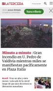 How latercera.com looks like on a mobile device such as an iPhone.