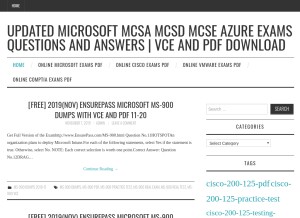 How latestmctsdumps.com looks like on a tablet such as an iPad.