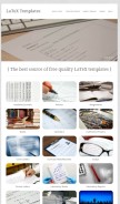 How latextemplates.com looks like on a mobile device such as an iPhone.