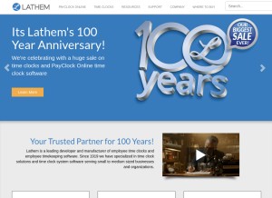 How lathem.com looks like on a tablet such as an iPad.