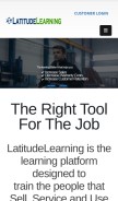 How latitudelearning.com looks like on a mobile device such as an iPhone.
