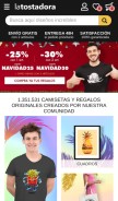 How latostadora.com looks like on a mobile device such as an iPhone.