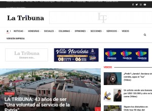 How latribuna.hn looks like on a tablet such as an iPad.