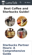 How lattetalk.com looks like on a mobile device such as an iPhone.