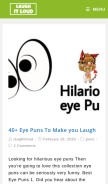 How laughitloud.com looks like on a mobile device such as an iPhone.