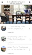 How laurelberninteriors.com looks like on a mobile device such as an iPhone.