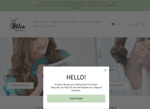 How lav-kids.com looks like on a tablet such as an iPad.
