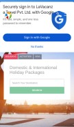 How lavacanza.in looks like on a mobile device such as an iPhone.