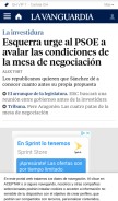 How lavanguardia.es looks like on a mobile device such as an iPhone.