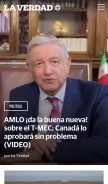 How laverdadnoticias.com looks like on a mobile device such as an iPhone.