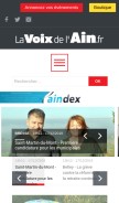 How lavoixdelain.fr looks like on a mobile device such as an iPhone.