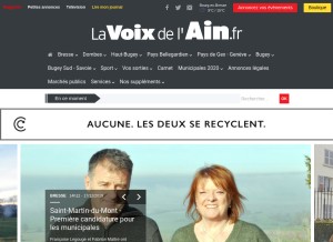 How lavoixdelain.fr looks like on a tablet such as an iPad.